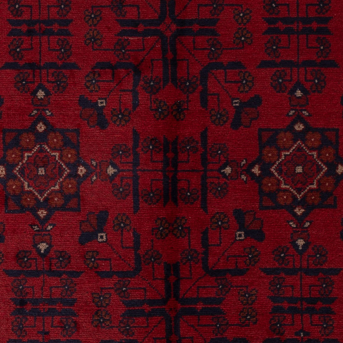 Alfombra afgana - Kunduz - 192 x 127 cm - rojo oscuro