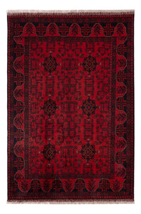 Alfombra afgana - Kunduz - 195 x 125 cm - rojo oscuro
