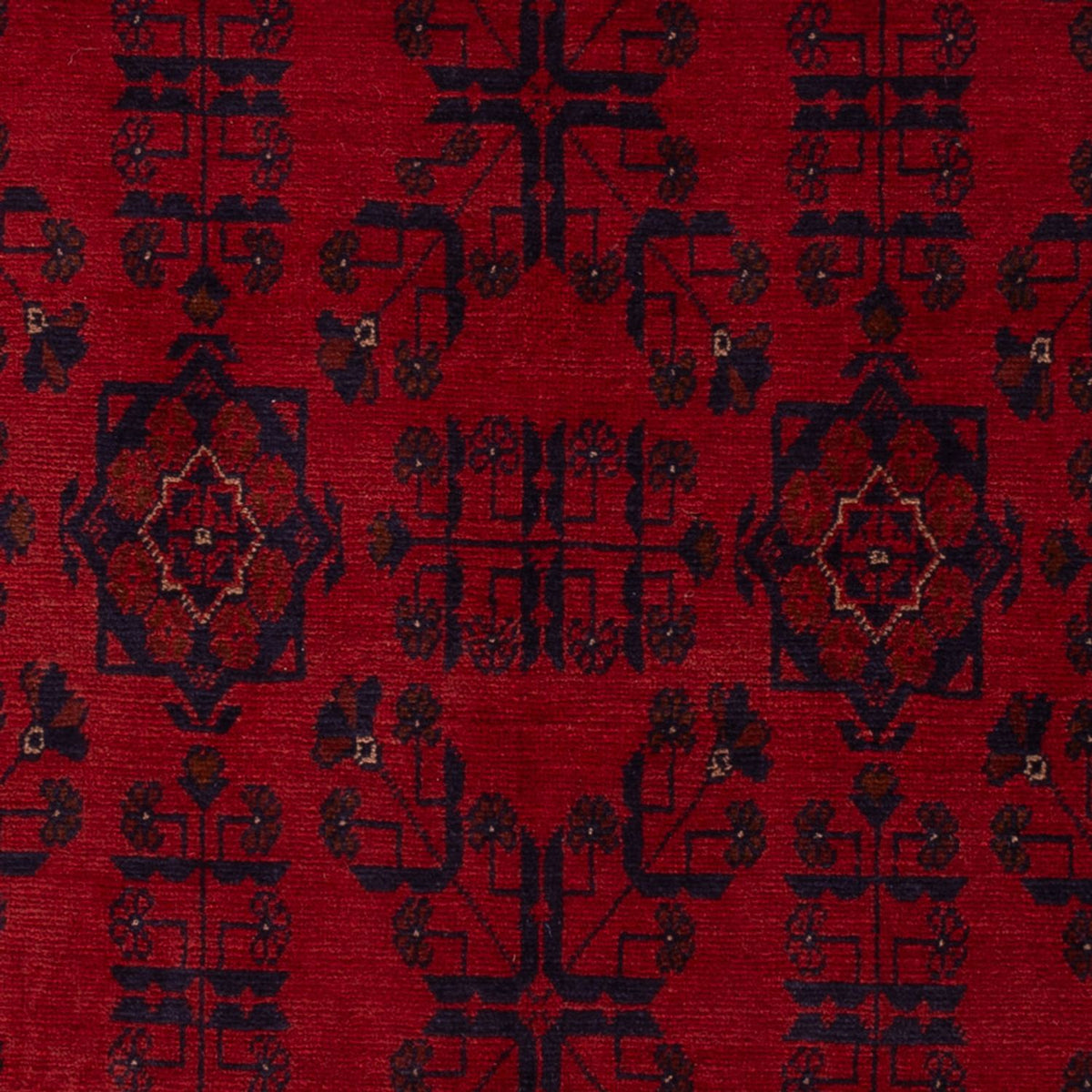 Alfombra afgana - Kunduz - 195 x 121 cm - rojo oscuro