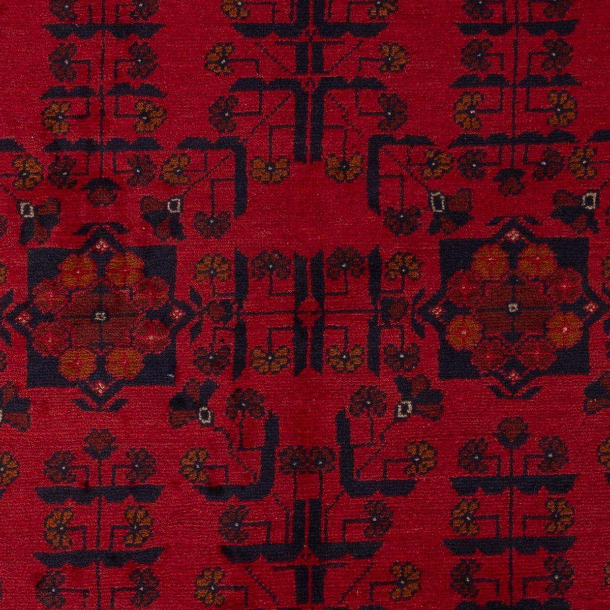Alfombra afgana - Kunduz - 189 x 129 cm - rojo oscuro