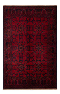 Alfombra afgana - Kunduz - 195 x 125 cm - rojo oscuro