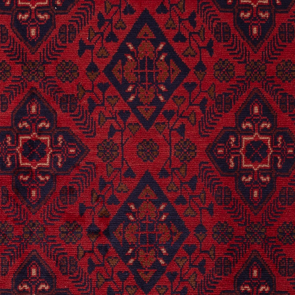 Alfombra afgana - Kunduz - 190 x 128 cm - rojo oscuro