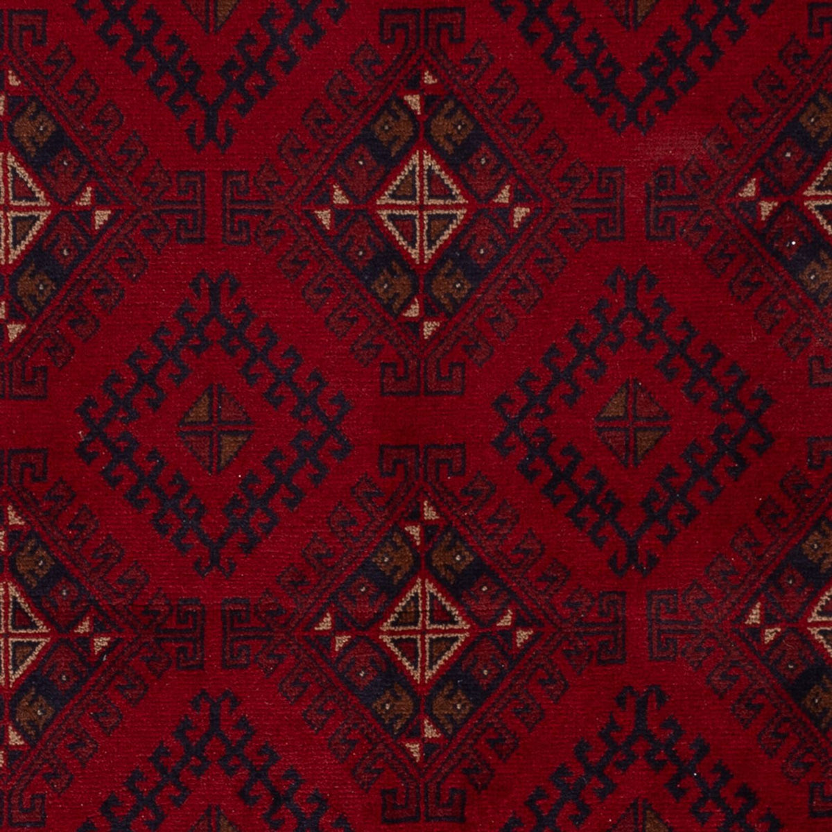 Alfombra afgana - Kunduz - 196 x 129 cm - rojo oscuro