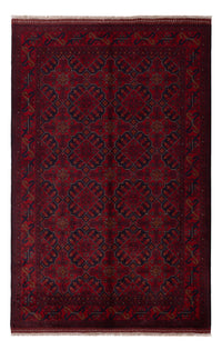 Alfombra afgana - Kunduz - 196 x 123 cm - rojo oscuro