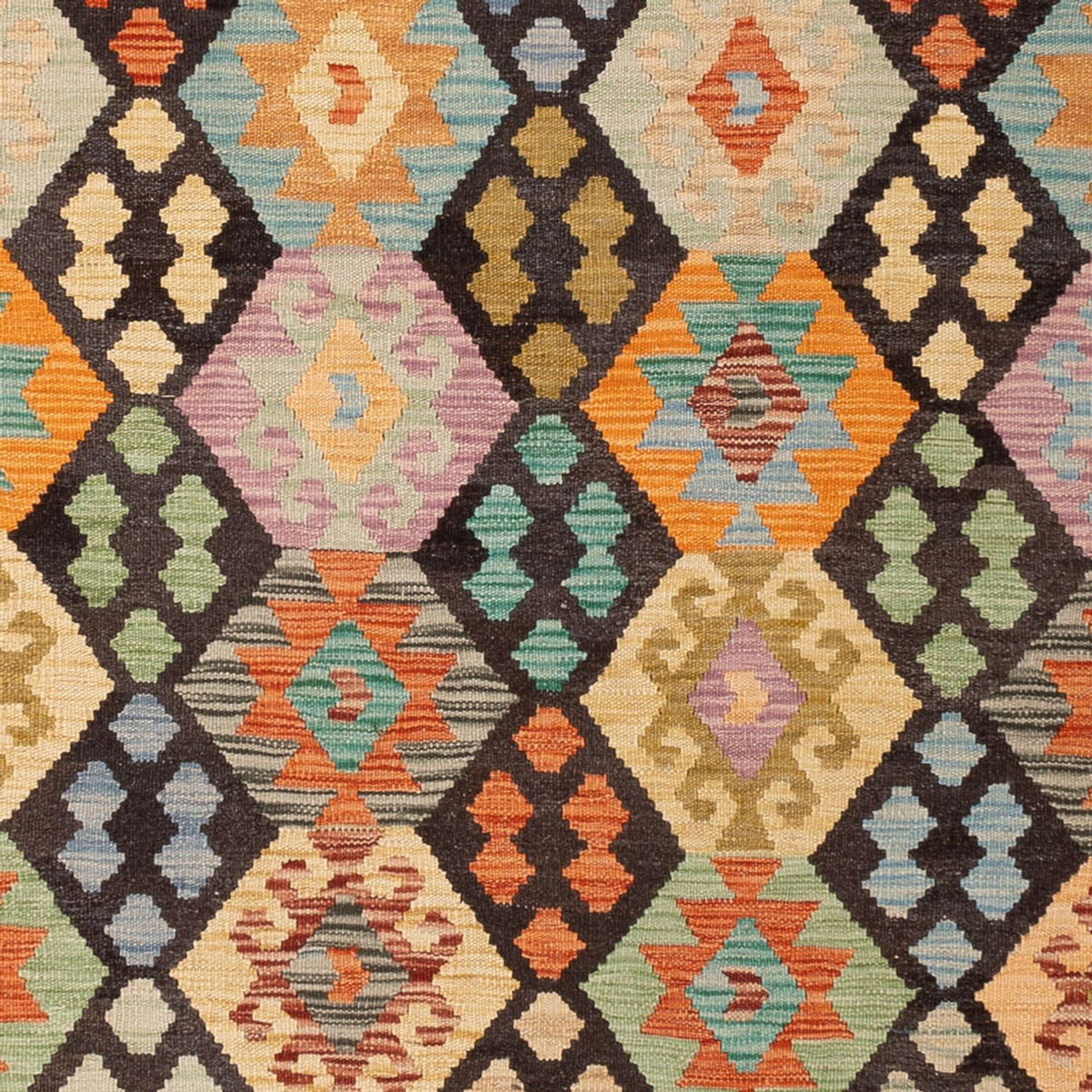 Alfombra Kelim - Splash - 285 x 207 cm - multicolor