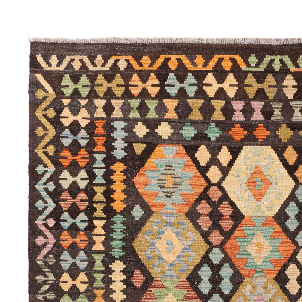 Alfombra Kelim - Splash - 285 x 207 cm - multicolor