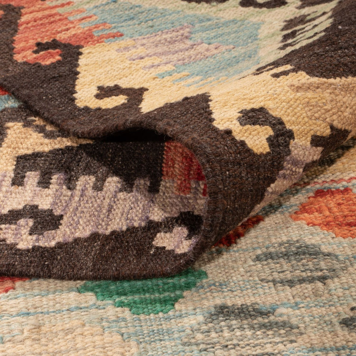 Alfombra Kelim - Splash - 297 x 204 cm - multicolor