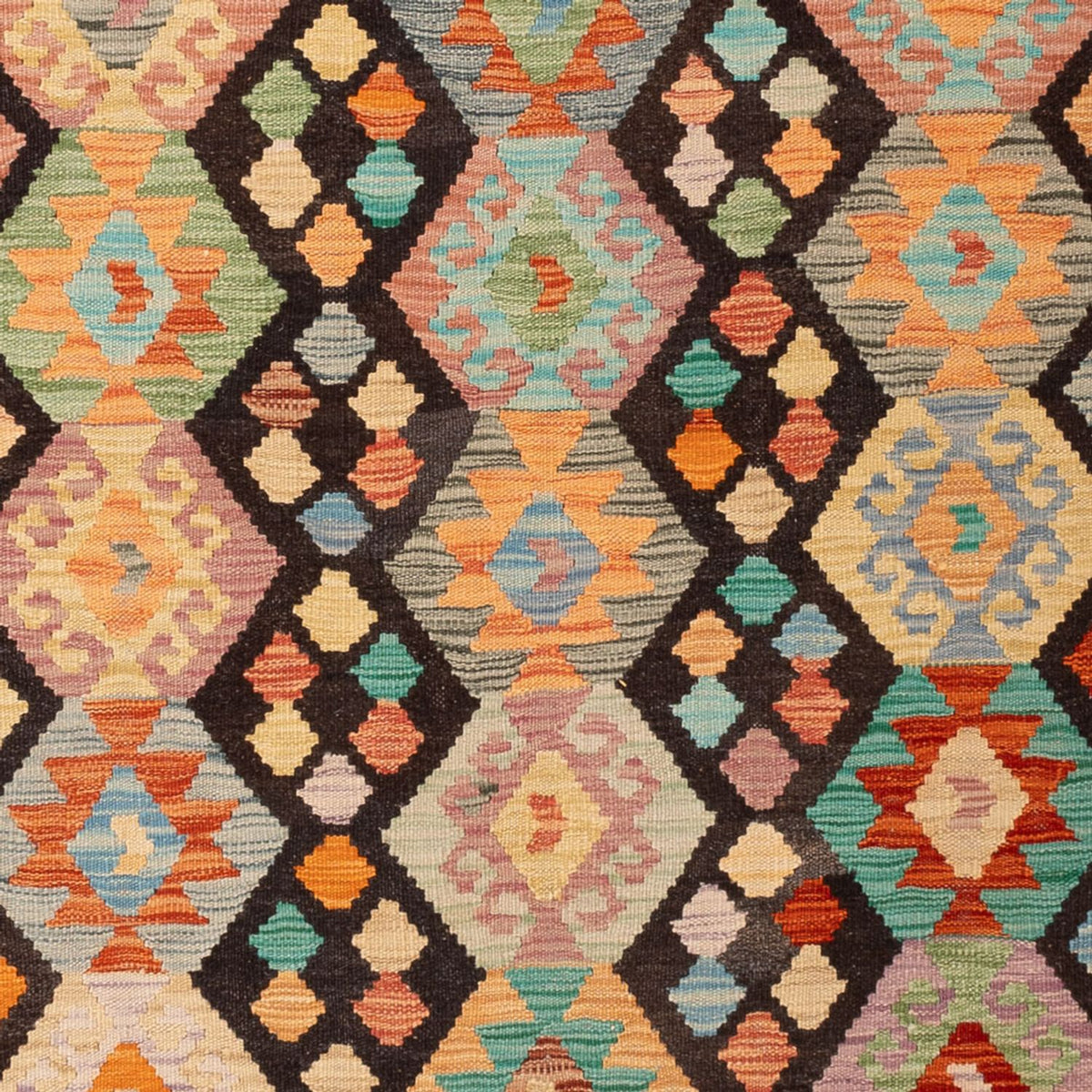 Alfombra Kelim - Splash - 300 x 197 cm - multicolor