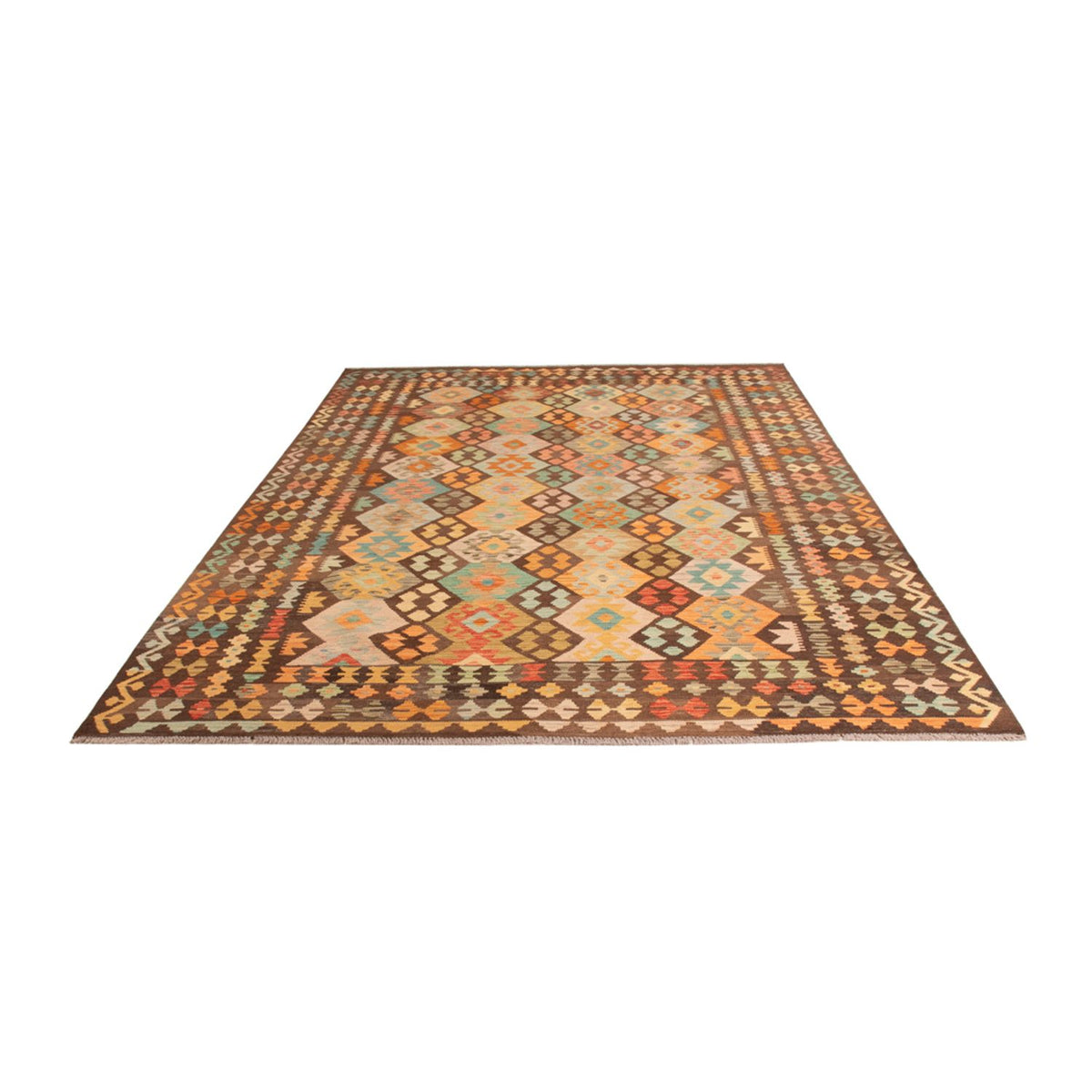 Alfombra Kelim - Splash - 297 x 205 cm - multicolor