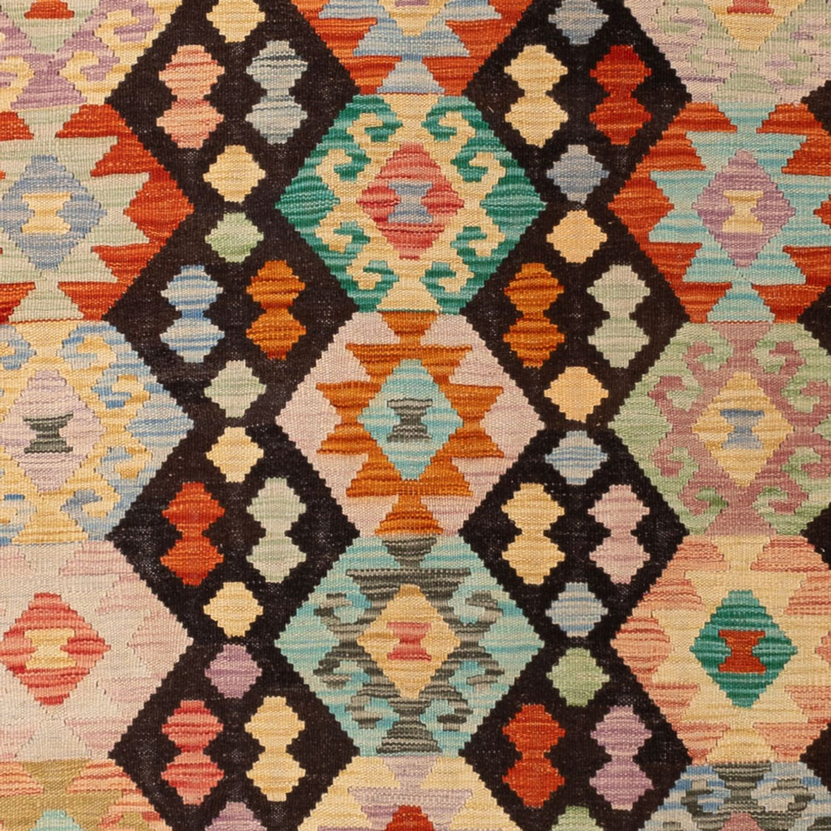 Alfombra Kelim - Splash - 290 x 203 cm - multicolor