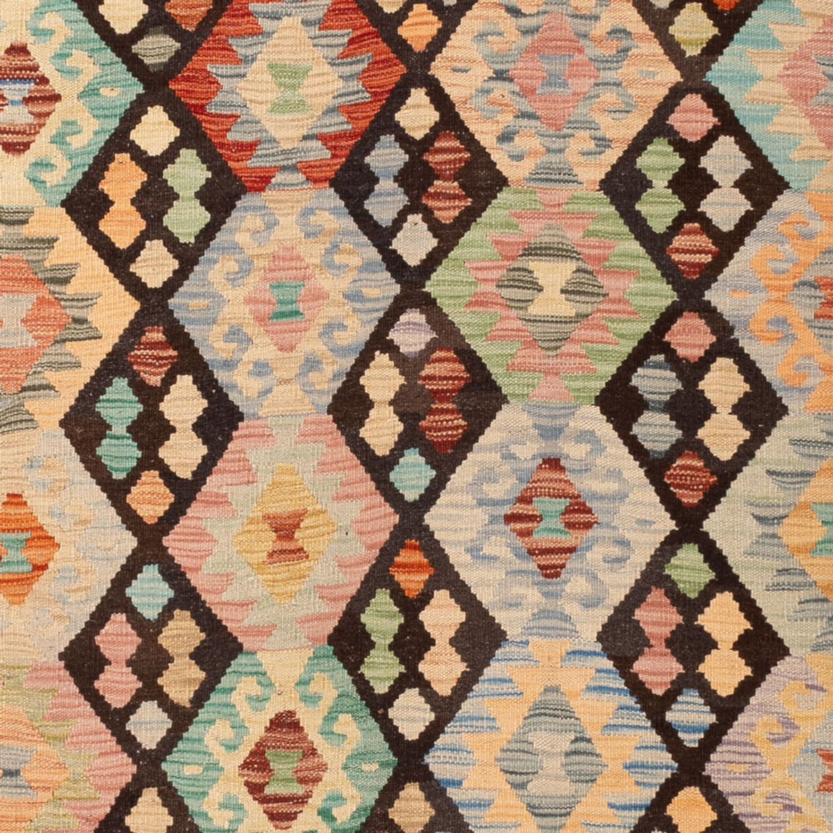 Alfombra Kelim - Splash - 299 x 198 cm - multicolor