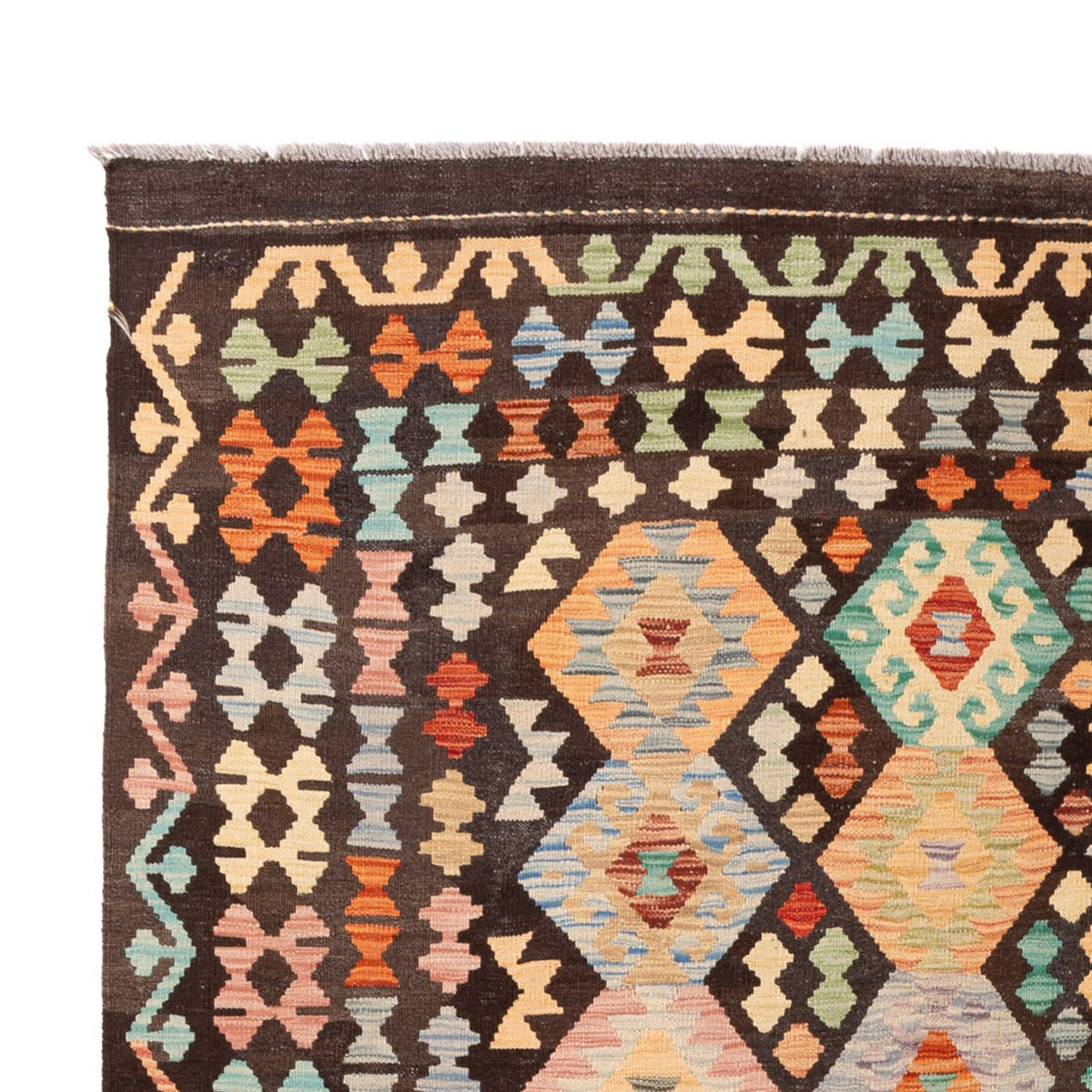 Alfombra Kelim - Splash - 299 x 198 cm - multicolor