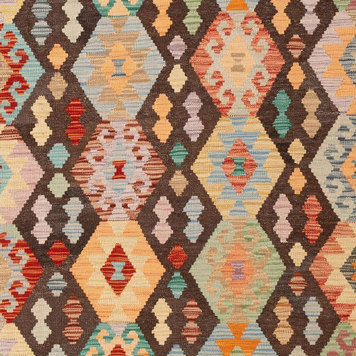 Alfombra Kelim - Splash - 301 x 202 cm - multicolor