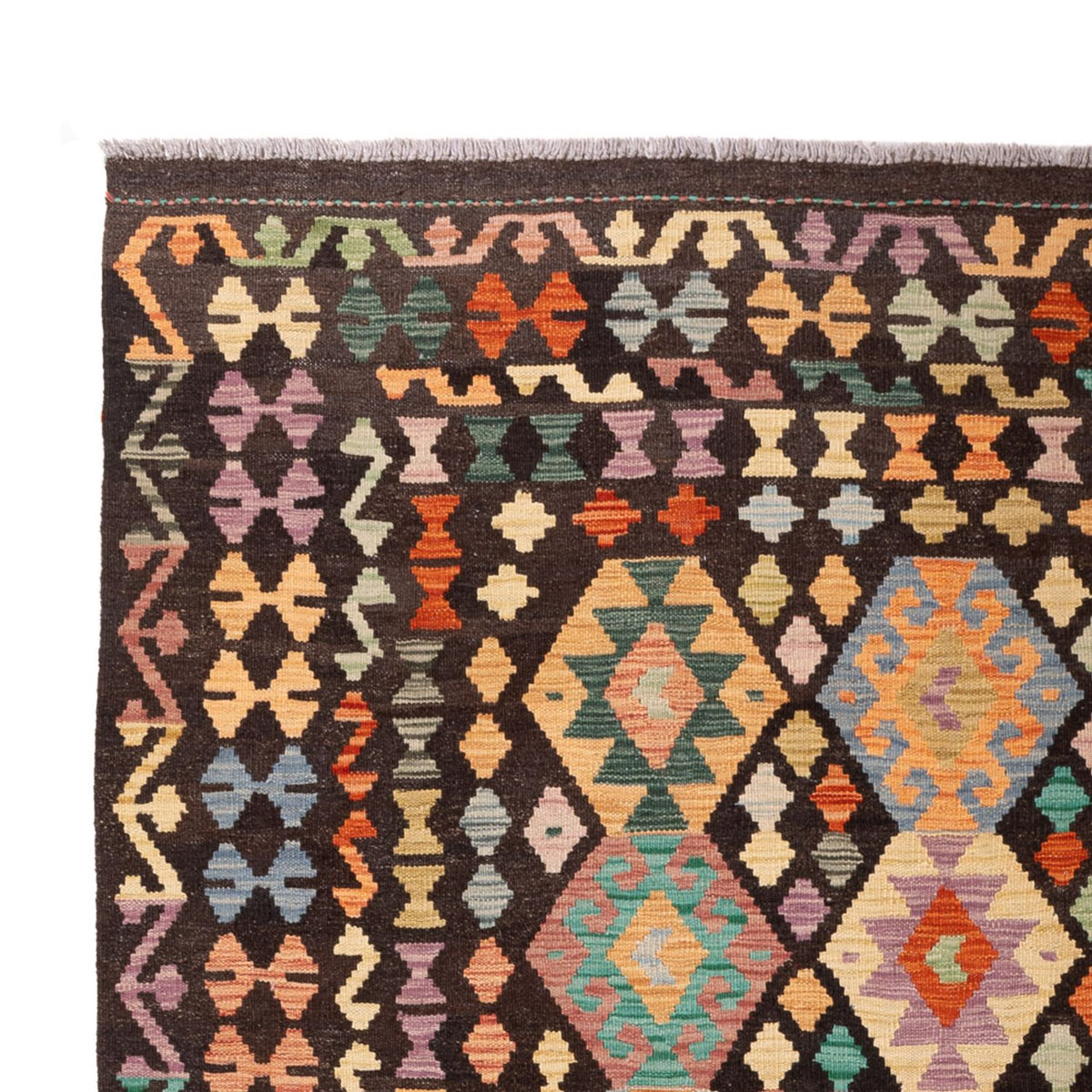 Alfombra Kelim - Splash - 298 x 201 cm - multicolor