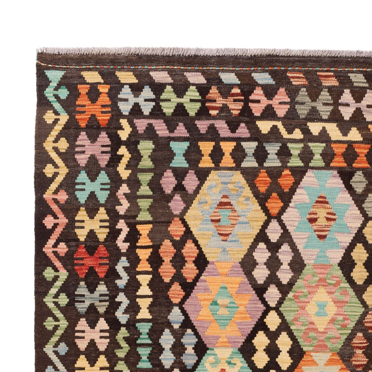 Alfombra Kelim - Splash - 296 x 208 cm - multicolor