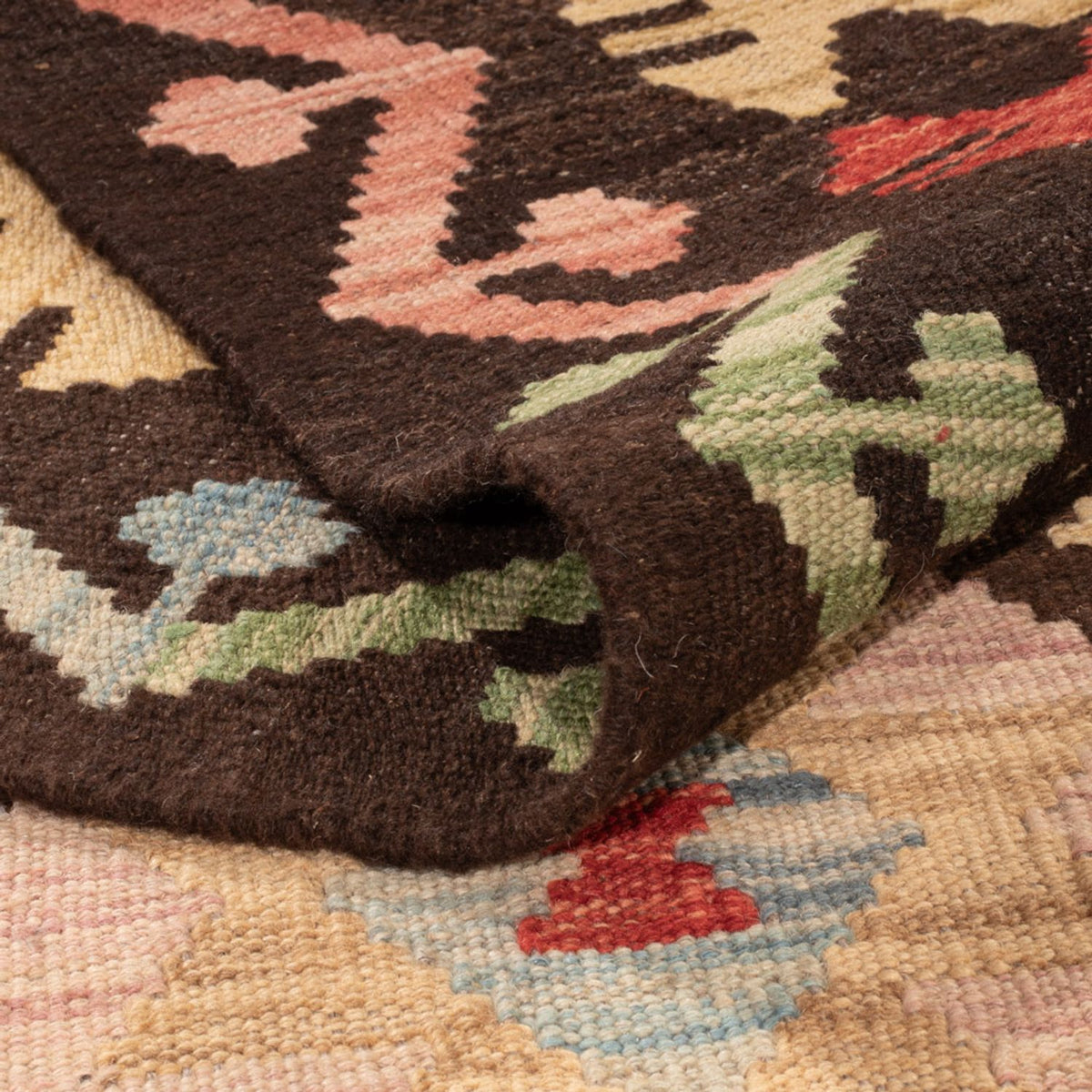 Alfombra Kelim - Splash - 296 x 208 cm - multicolor