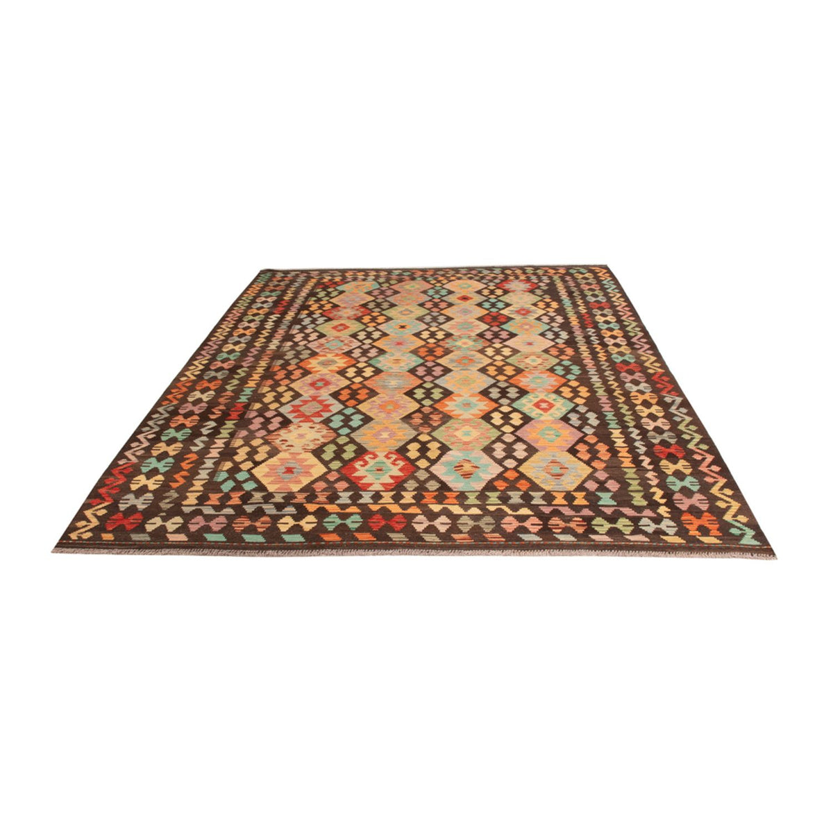 Alfombra Kelim - Splash - 296 x 208 cm - multicolor
