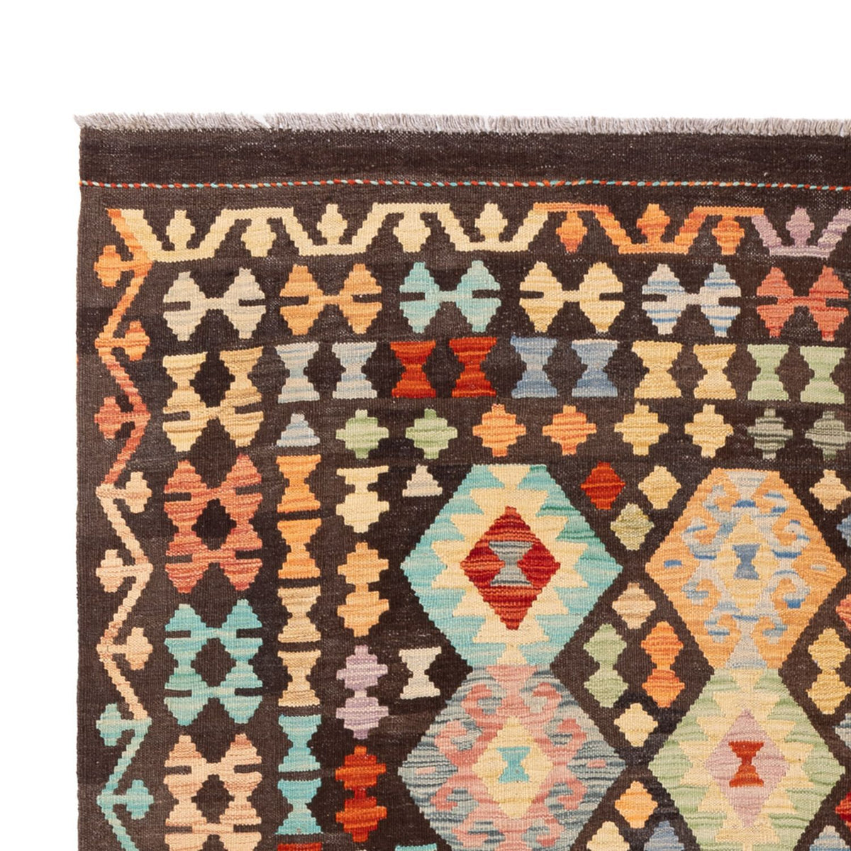 Alfombra Kelim - Splash - 307 x 199 cm - multicolor