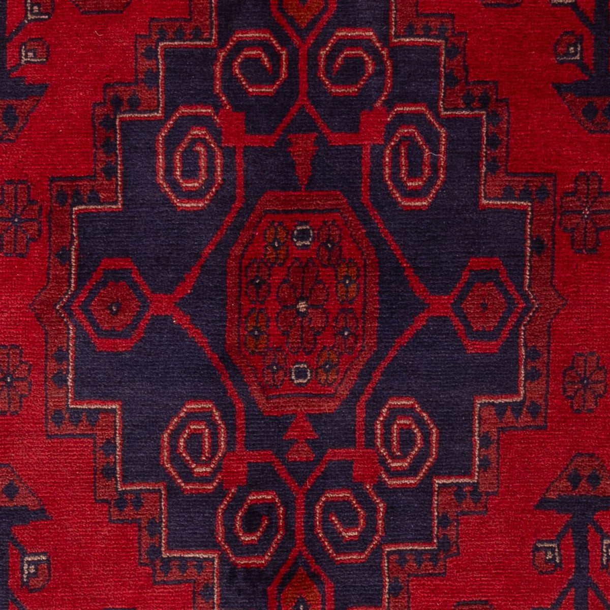 Alfombra afgana - Kunduz - 190 x 121 cm - rojo oscuro