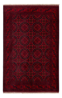 Alfombra afgana - Kunduz - 195 x 123 cm - rojo oscuro