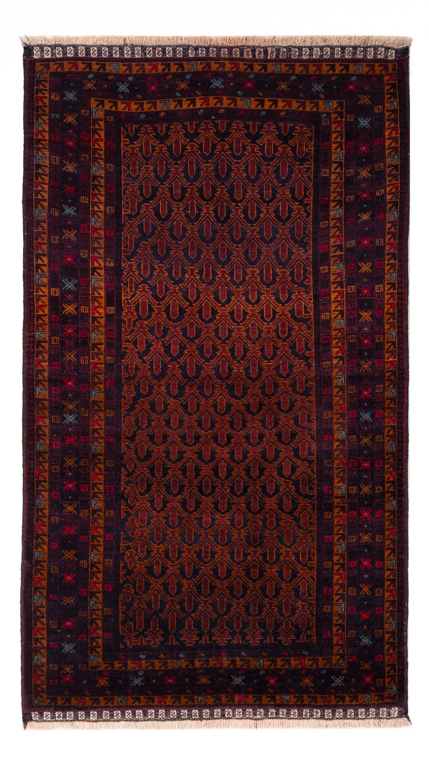 Alfombra de pasillo Alfombra Belutsch - 200 x 114 cm - rojo oscuro