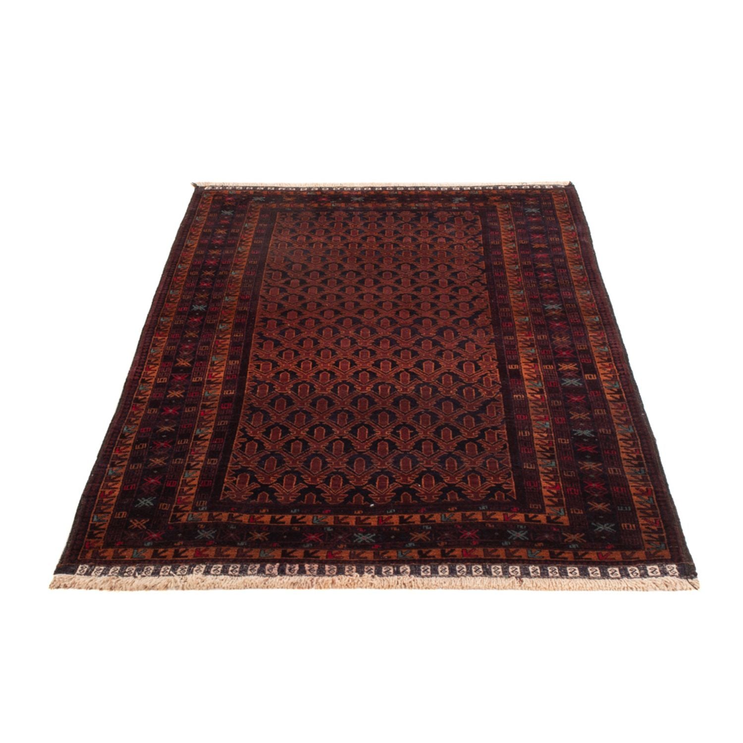 Alfombra de pasillo Alfombra Belutsch - 200 x 114 cm - rojo oscuro