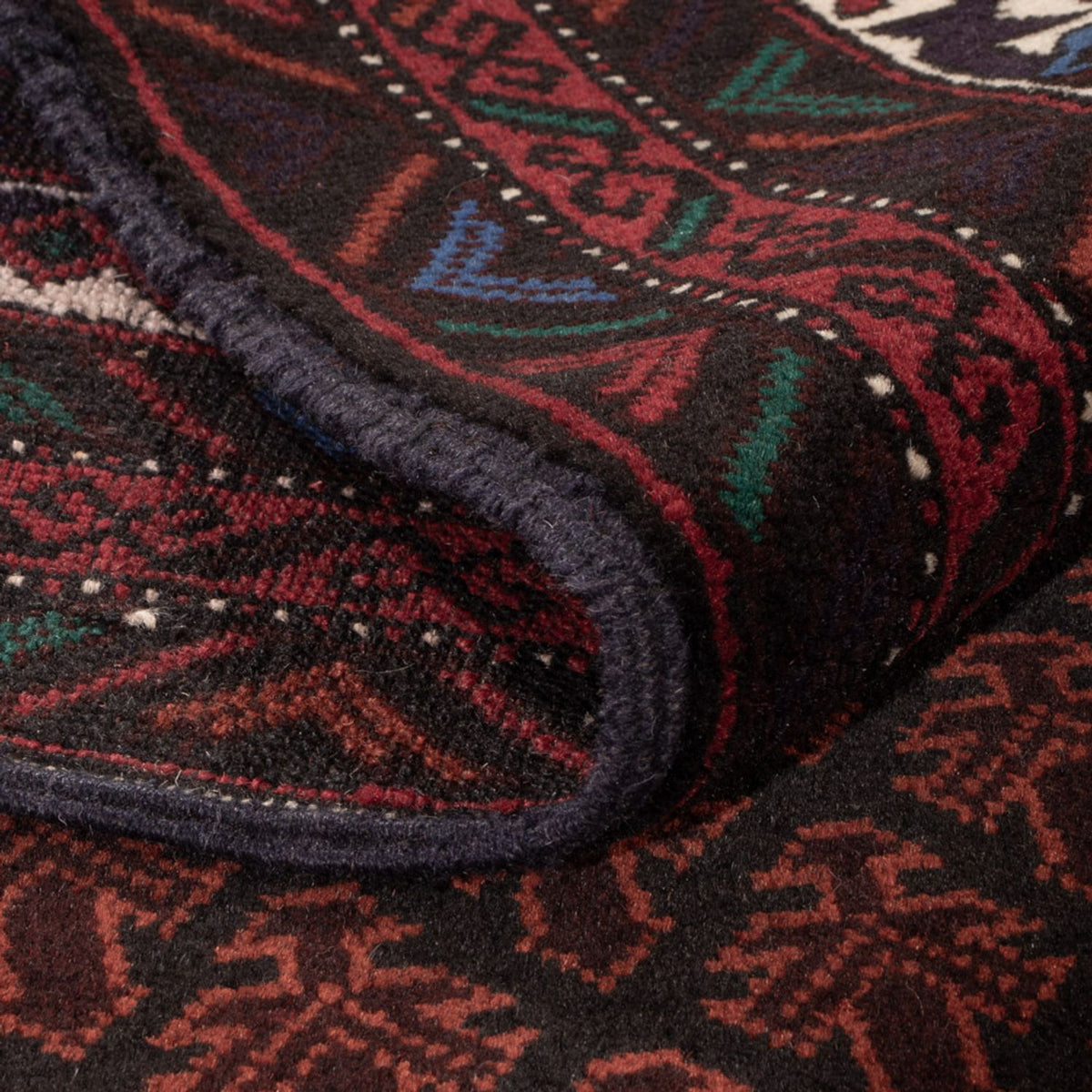 Alfombra Belutsch - 188 x 123 cm - rojo oscuro