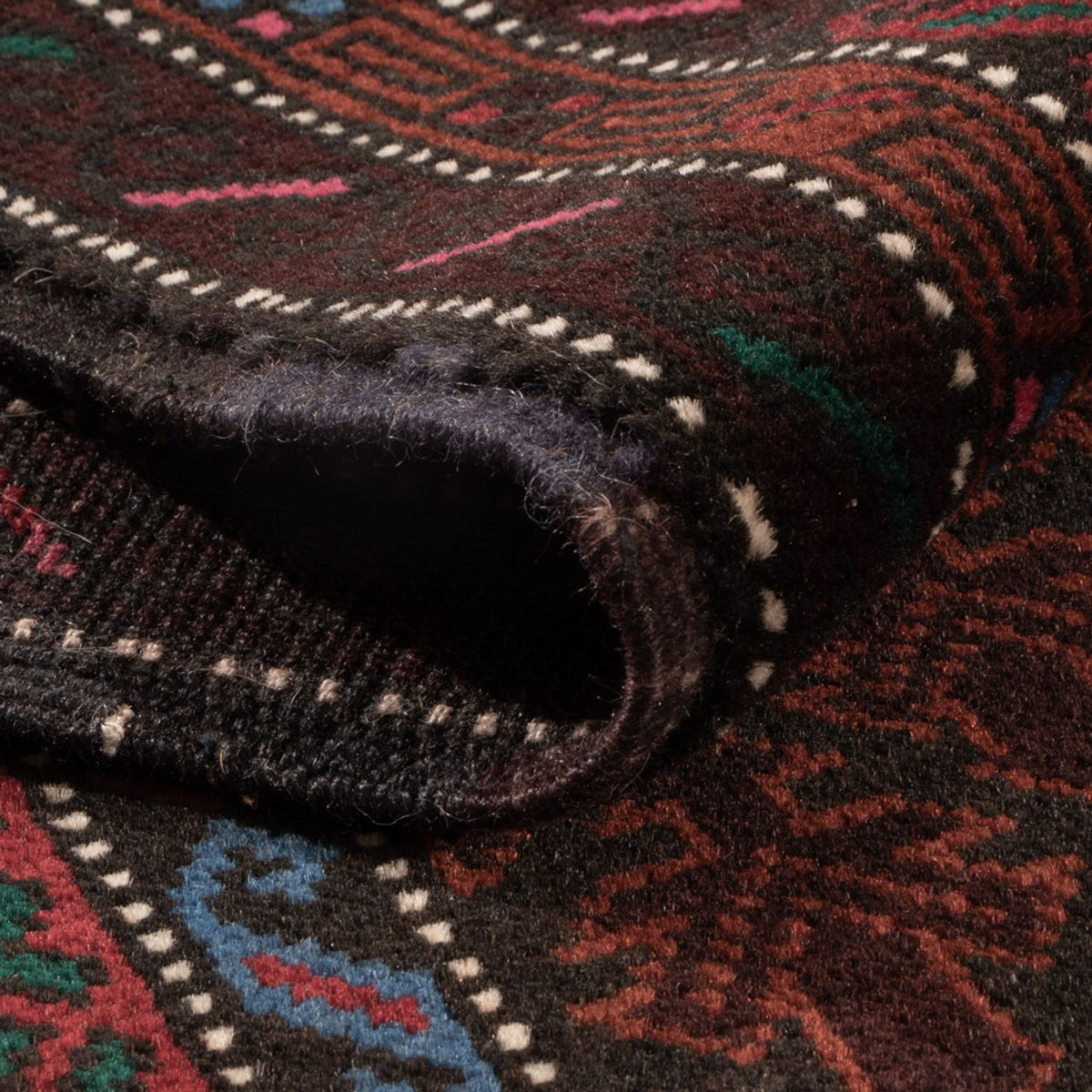 Alfombra Belutsch - 194 x 123 cm - rojo oscuro