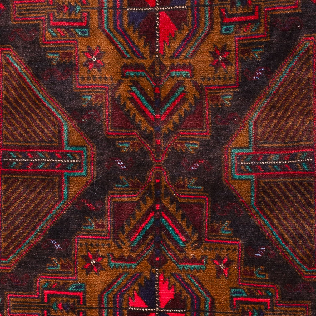 Alfombra Belutsch - 198 x 116 cm - rojo oscuro