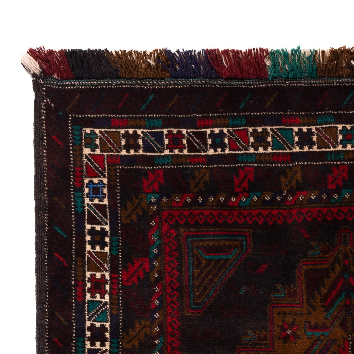 Alfombra Belutsch - 198 x 116 cm - rojo oscuro