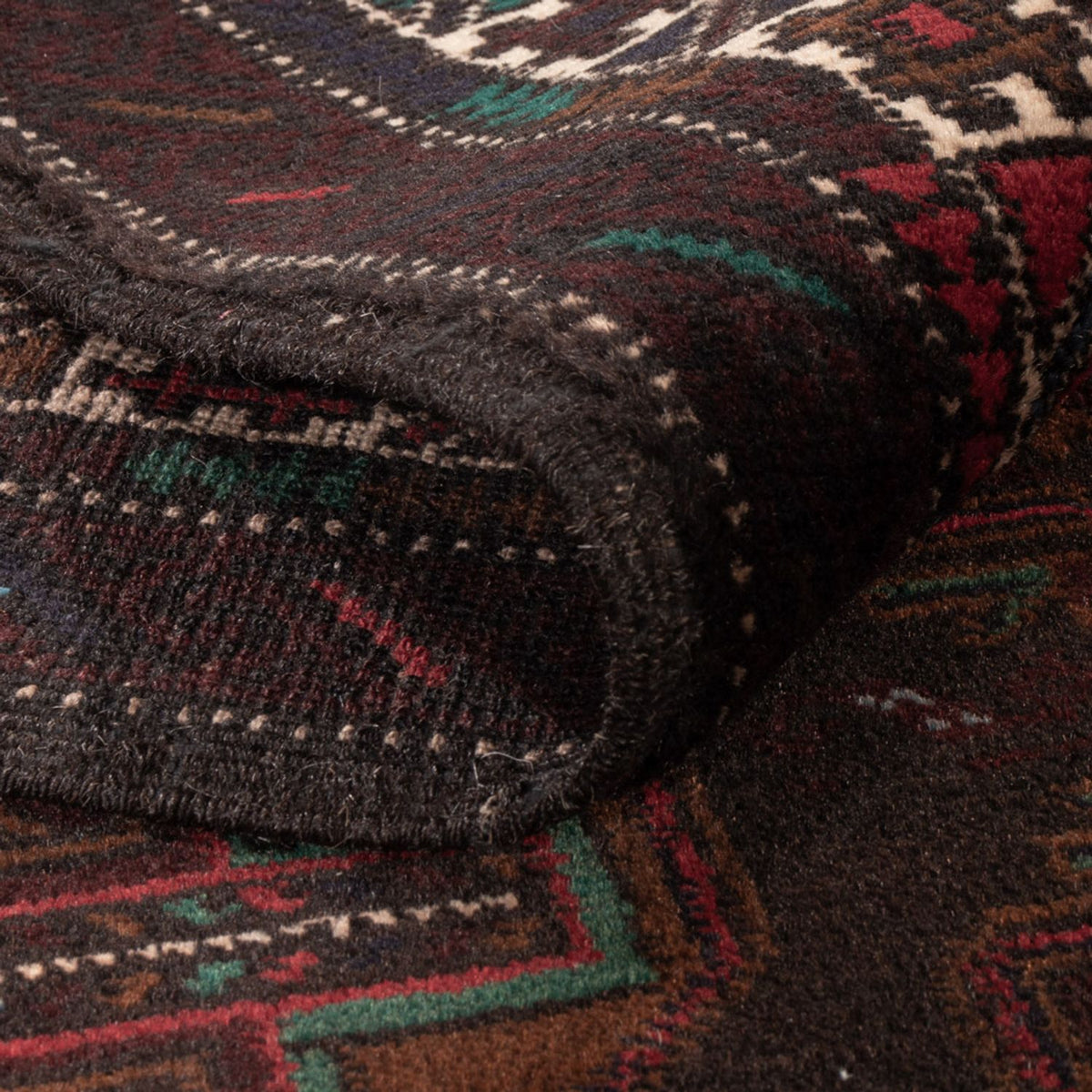 Alfombra Belutsch - 198 x 116 cm - rojo oscuro