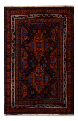 Alfombra Belutsch - 183 x 123 cm - rojo oscuro