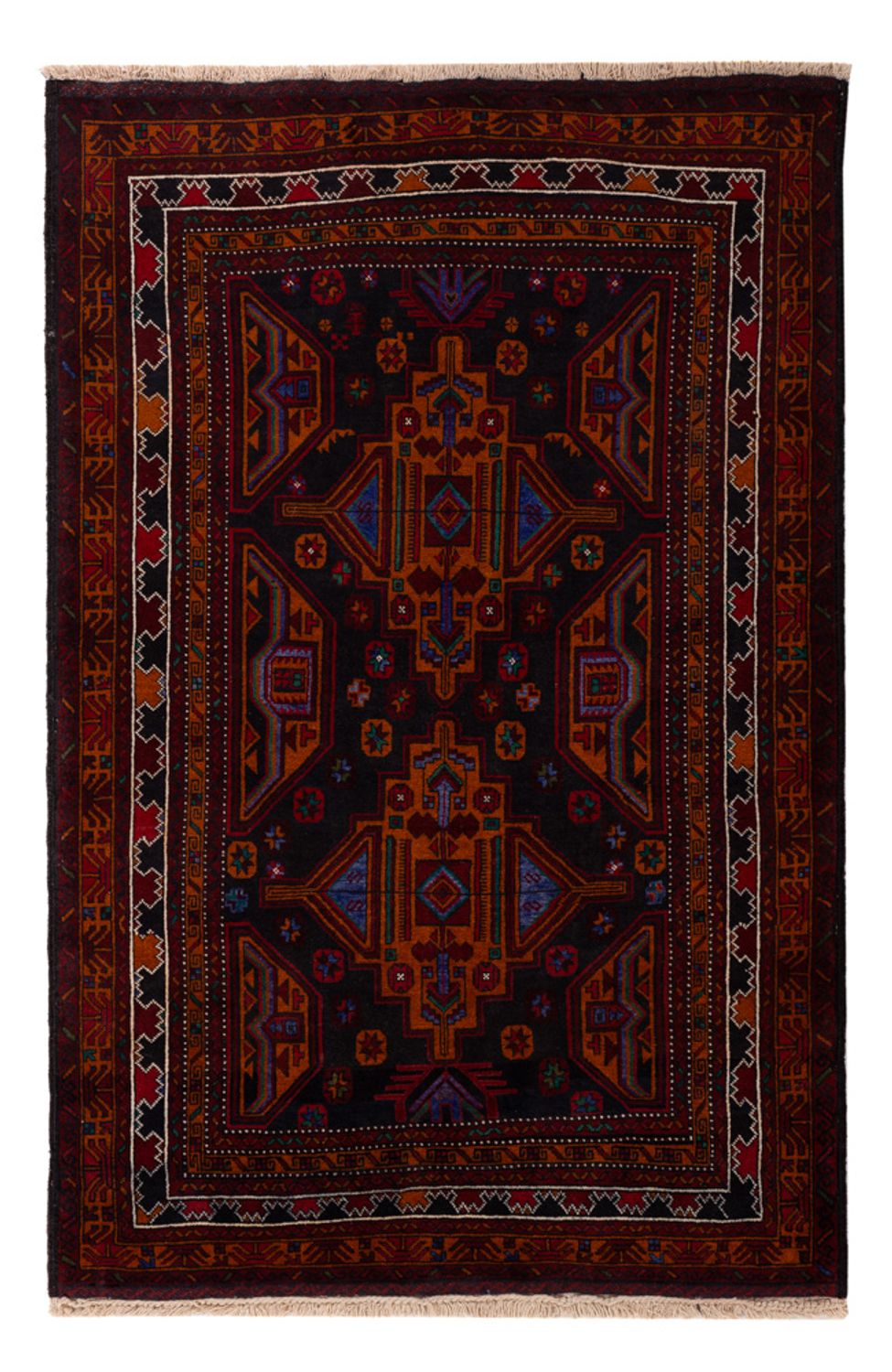 Alfombra Belutsch - 183 x 123 cm - rojo oscuro