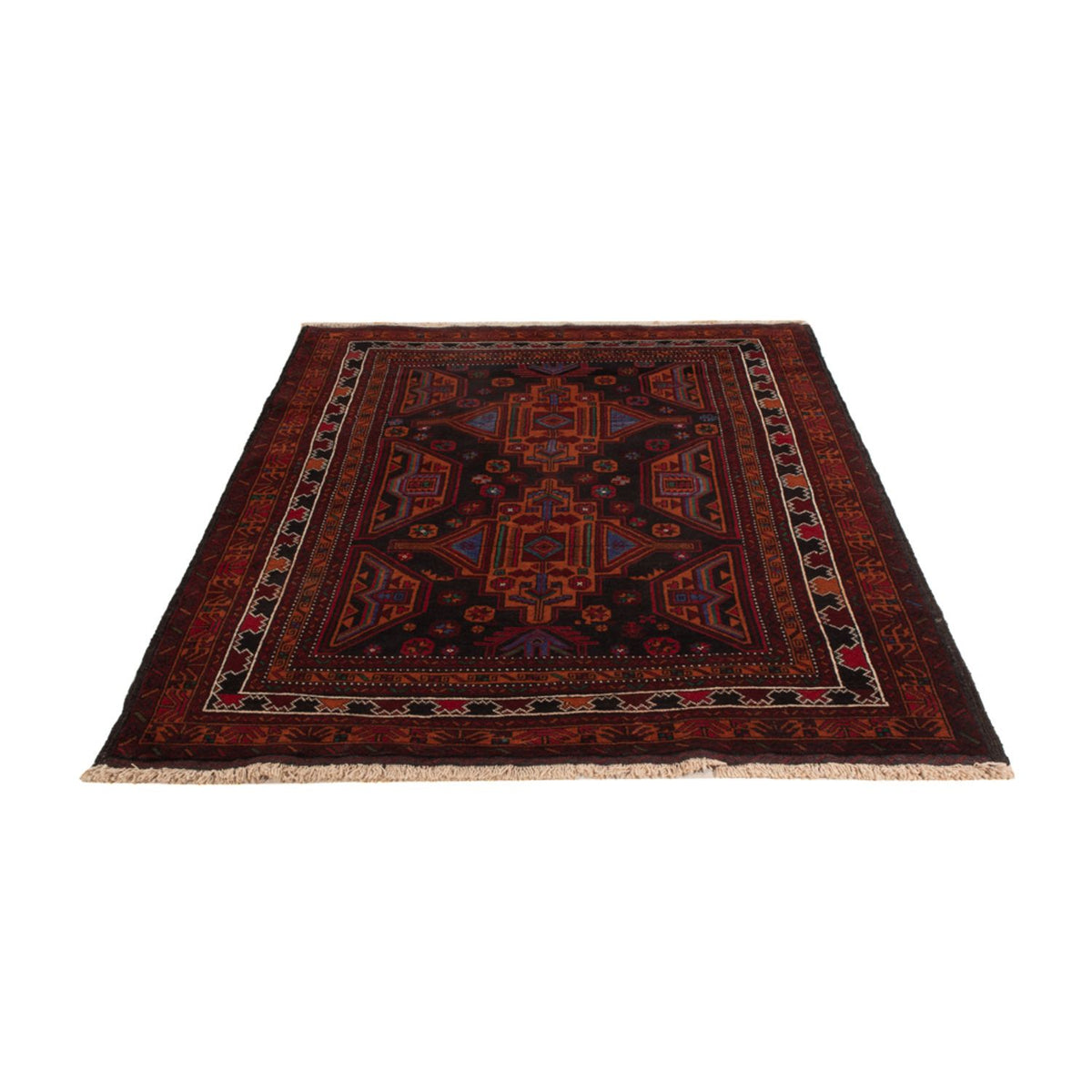Alfombra Belutsch - 183 x 123 cm - rojo oscuro
