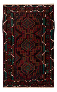 Alfombra Belutsch - 183 x 114 cm - rojo oscuro