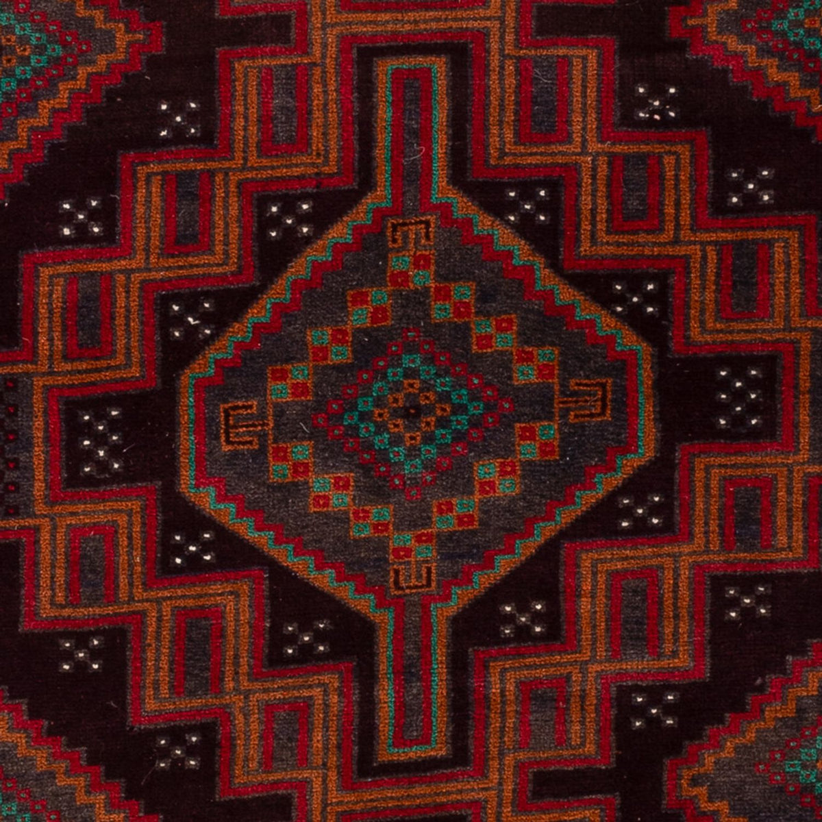 Alfombra Belutsch - 183 x 114 cm - rojo oscuro
