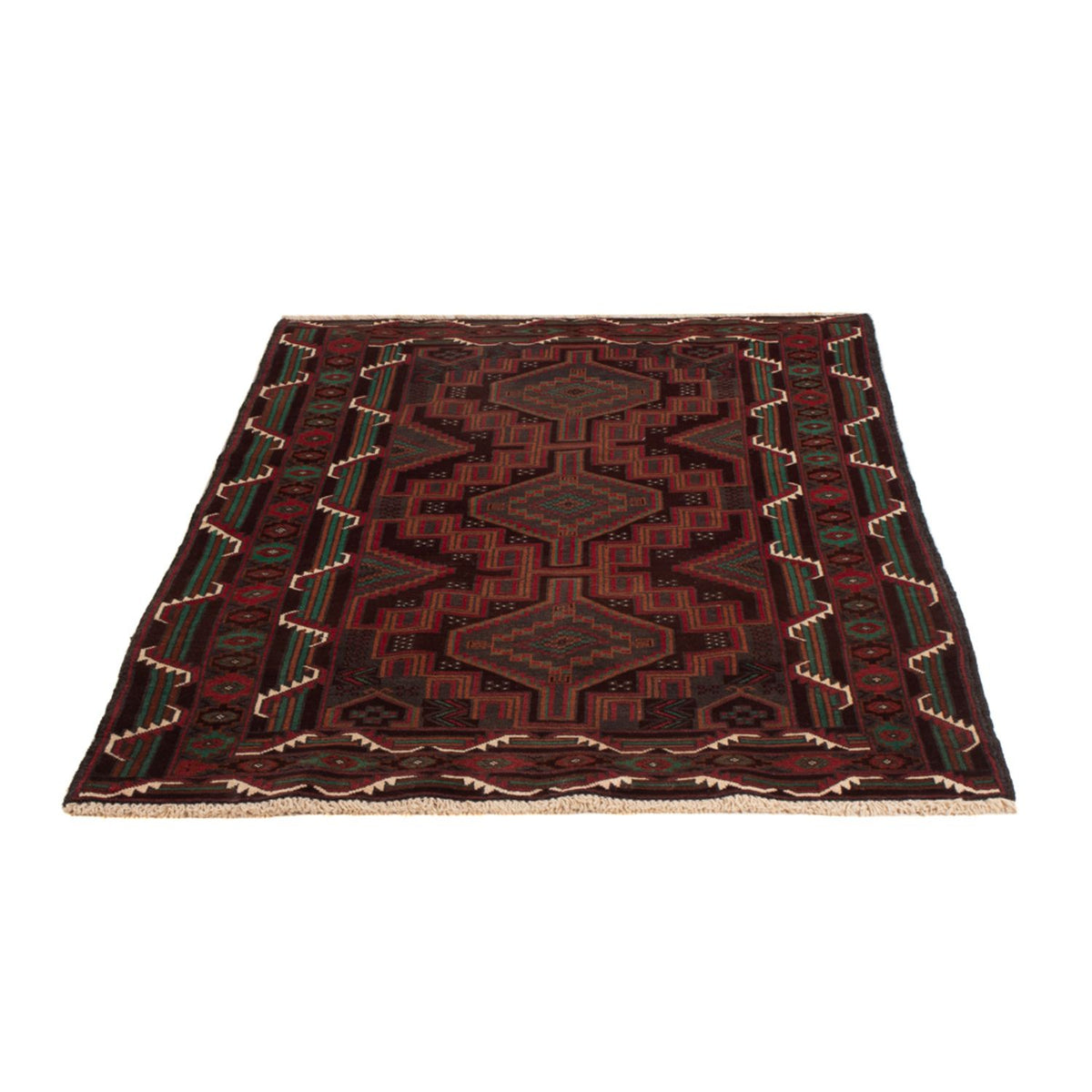 Alfombra Belutsch - 183 x 114 cm - rojo oscuro