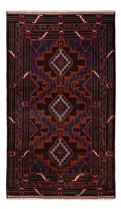 Alfombra Belutsch 119x208cm - Alfombra oriental - rojo oscuro