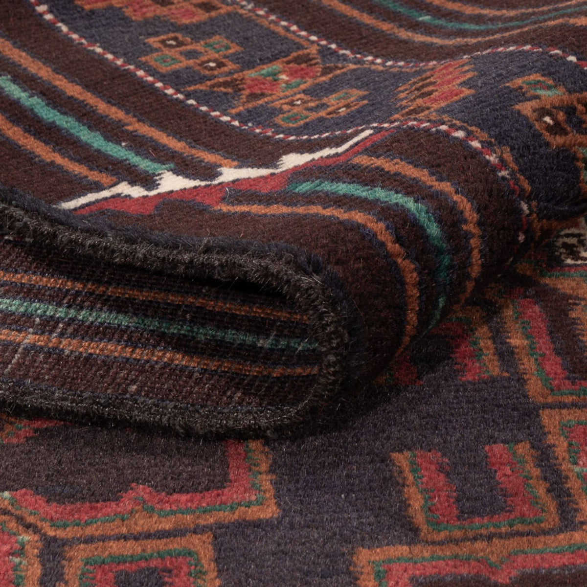 Alfombra Belutsch - 208 x 119 cm - rojo oscuro