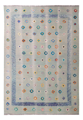 Alfombra Kelim - Splash - 298 x 207 cm - multicolor