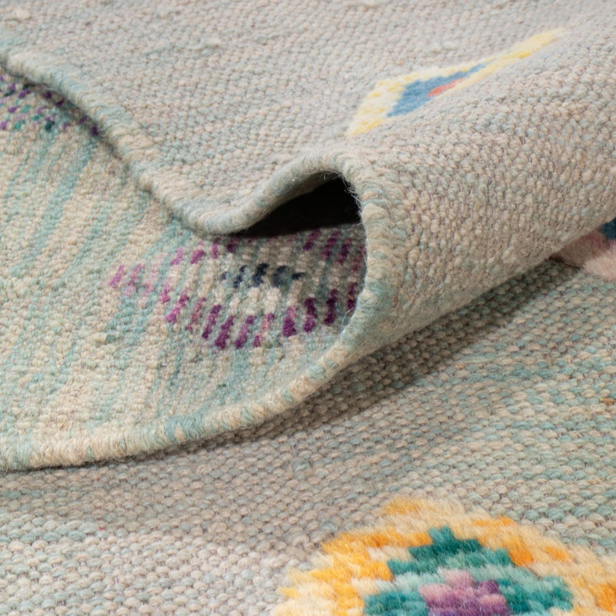 Alfombra Kelim - Splash - 298 x 207 cm - multicolor