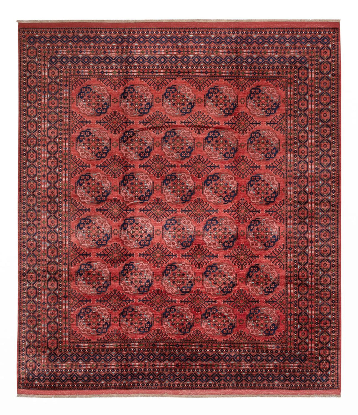 Alfombra afgana - Bukhara - 404 x 351 cm - rojo