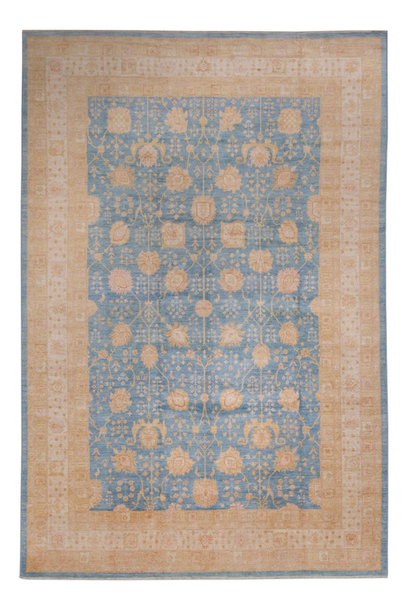 Alfombra Ziegler - 441 x 306 cm - azul claro