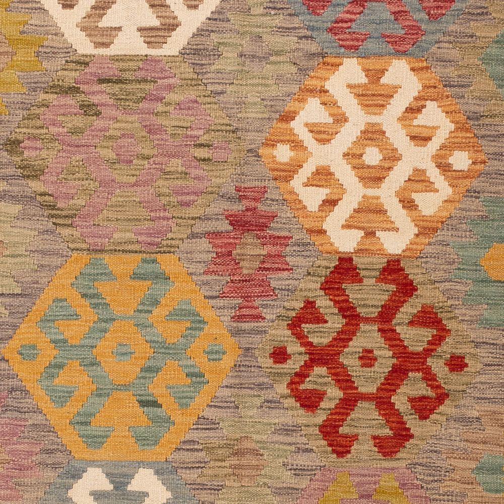 Kelim Teppich - Splash - 243 x 168 cm - bunt