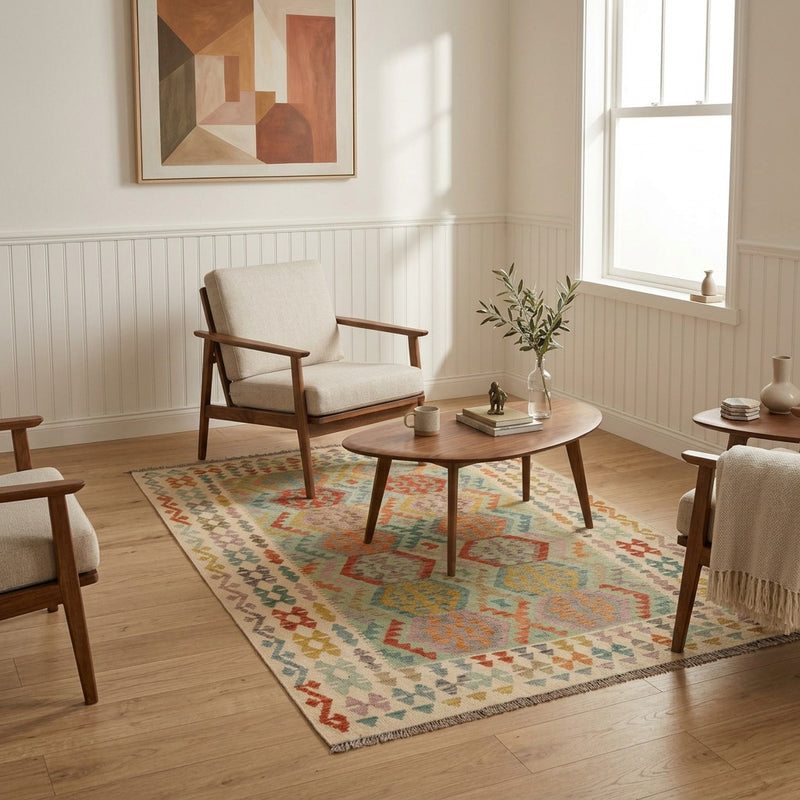 Kilim Maimana Alfombra 240x170cm - Alfombra de lana