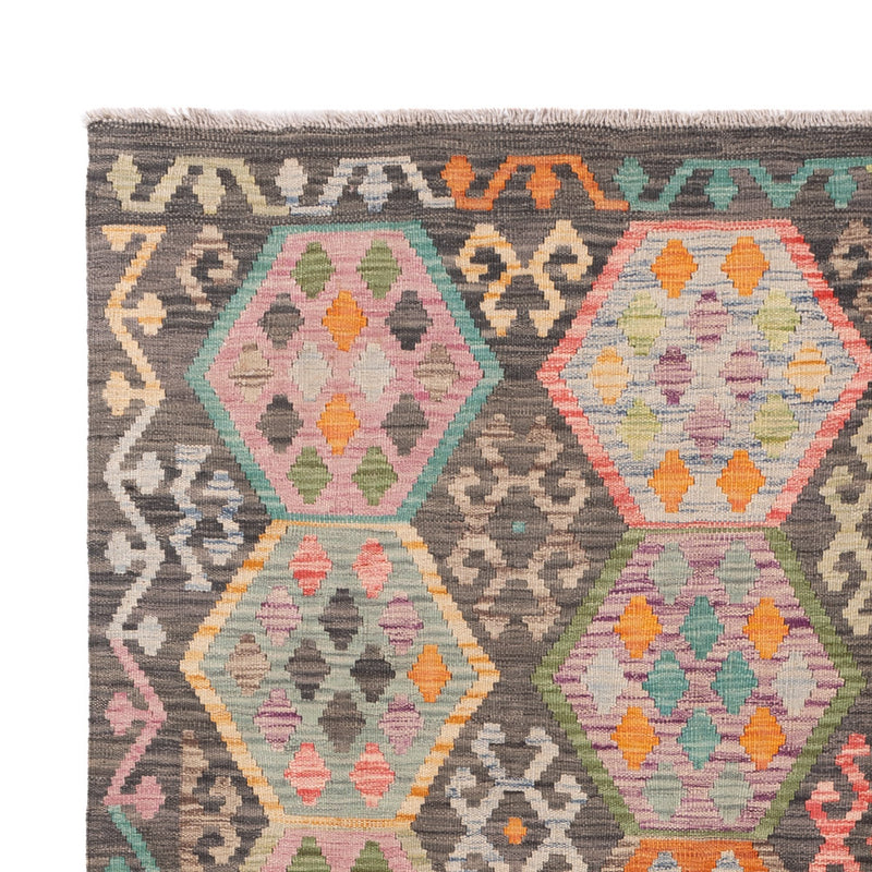 Kelim Teppich - Splash - 241 x 185 cm - bunt