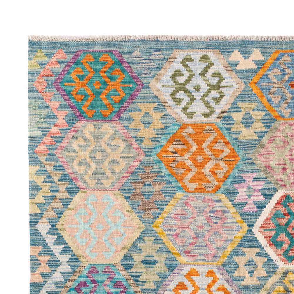 Kelim Teppich - Splash - 254 x 180 cm - bunt