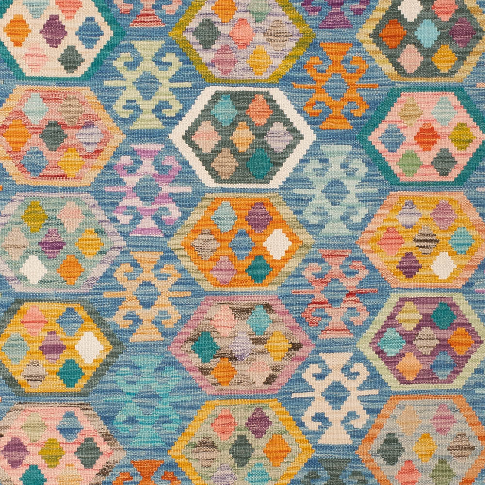 Kelim Teppich - Splash - 242 x 175 cm - bunt