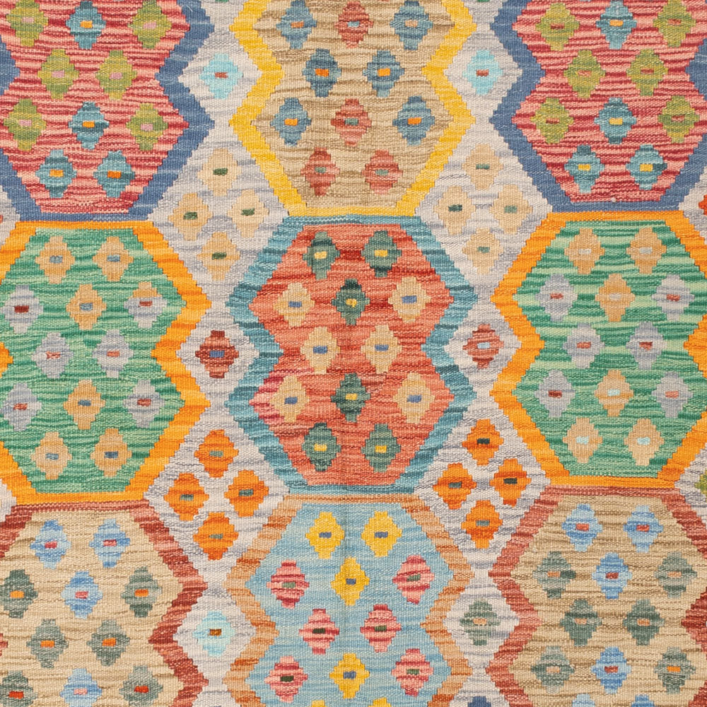 Kelim Teppich - Splash - 255 x 181 cm - bunt