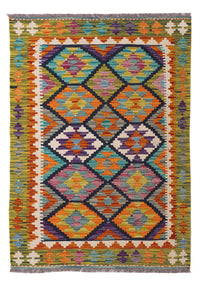 Kelim Teppich - Splash - 143 x 101 cm - bunt